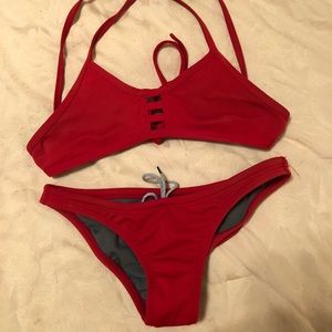 jolyn red tomcat top and europe bottoms